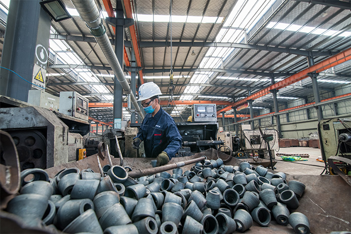 五大连池网架配件-锥头加工车间